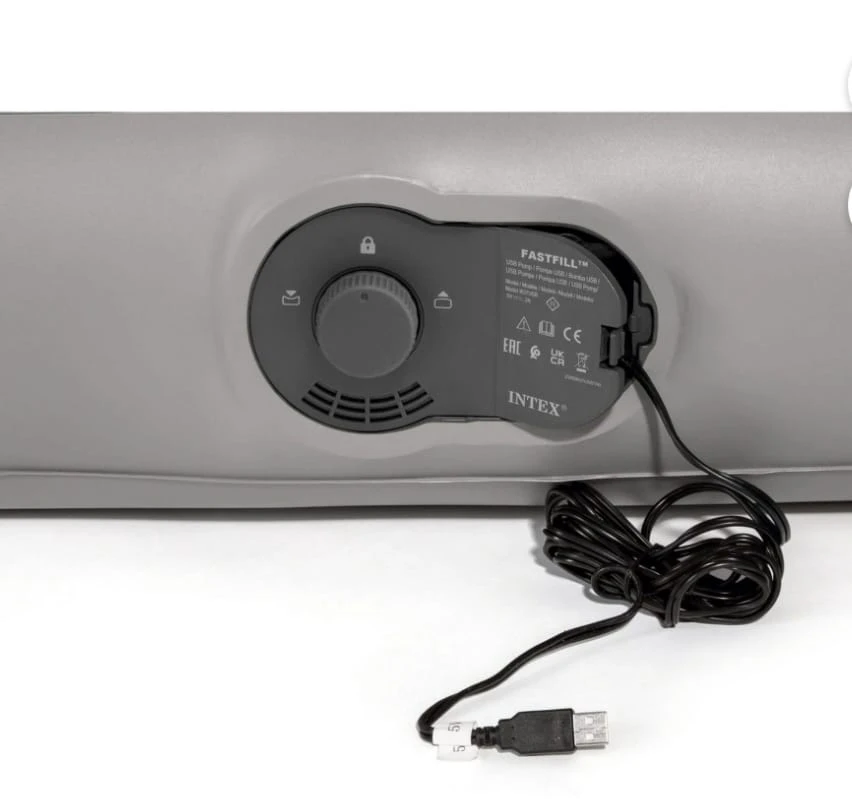 Intex Dura-Beam Prestige Queen Air Mattress with USB Pump, 10in - photo 2