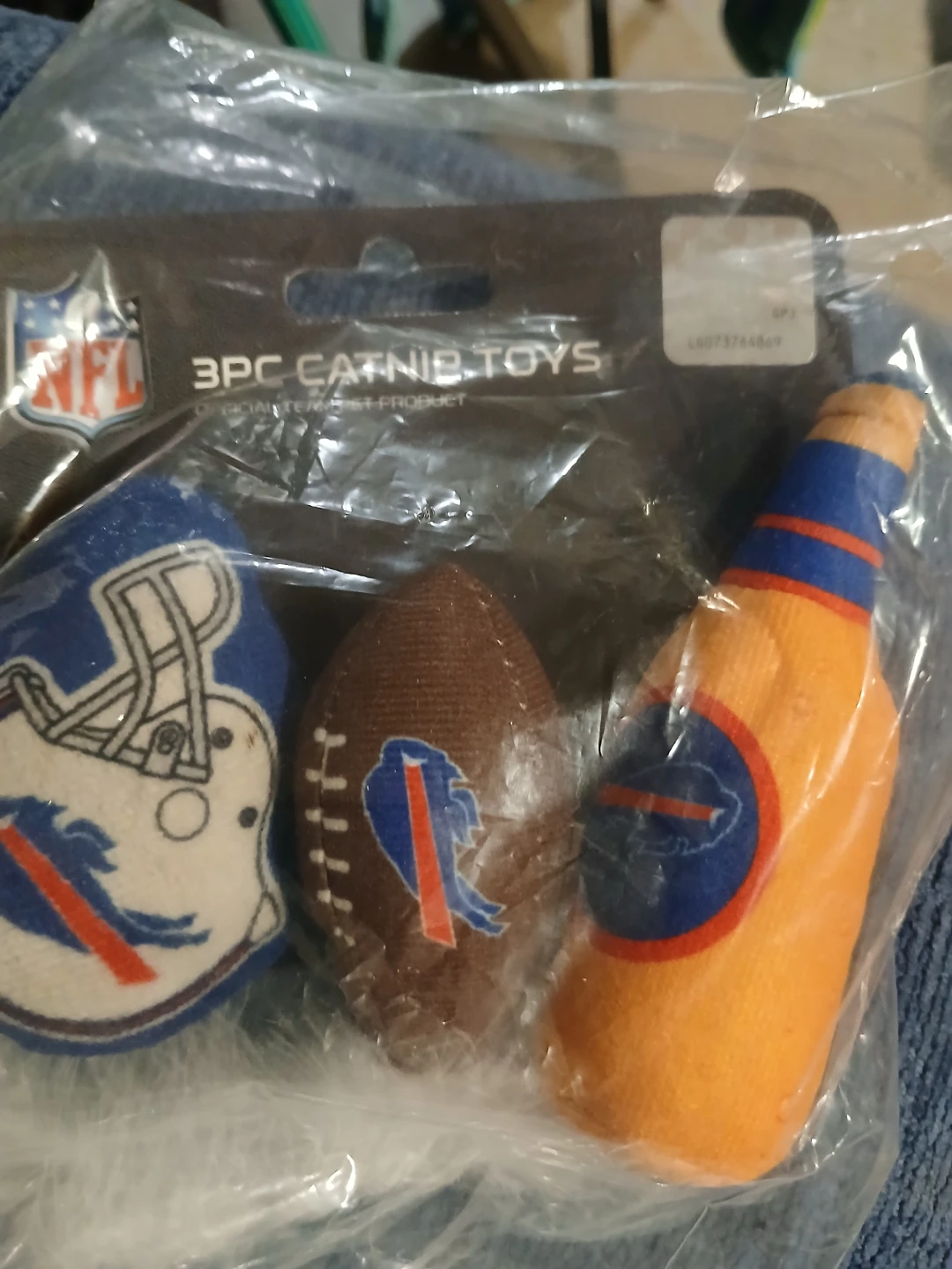 New NFL Buffalo Bills 3pc Catnip Toys