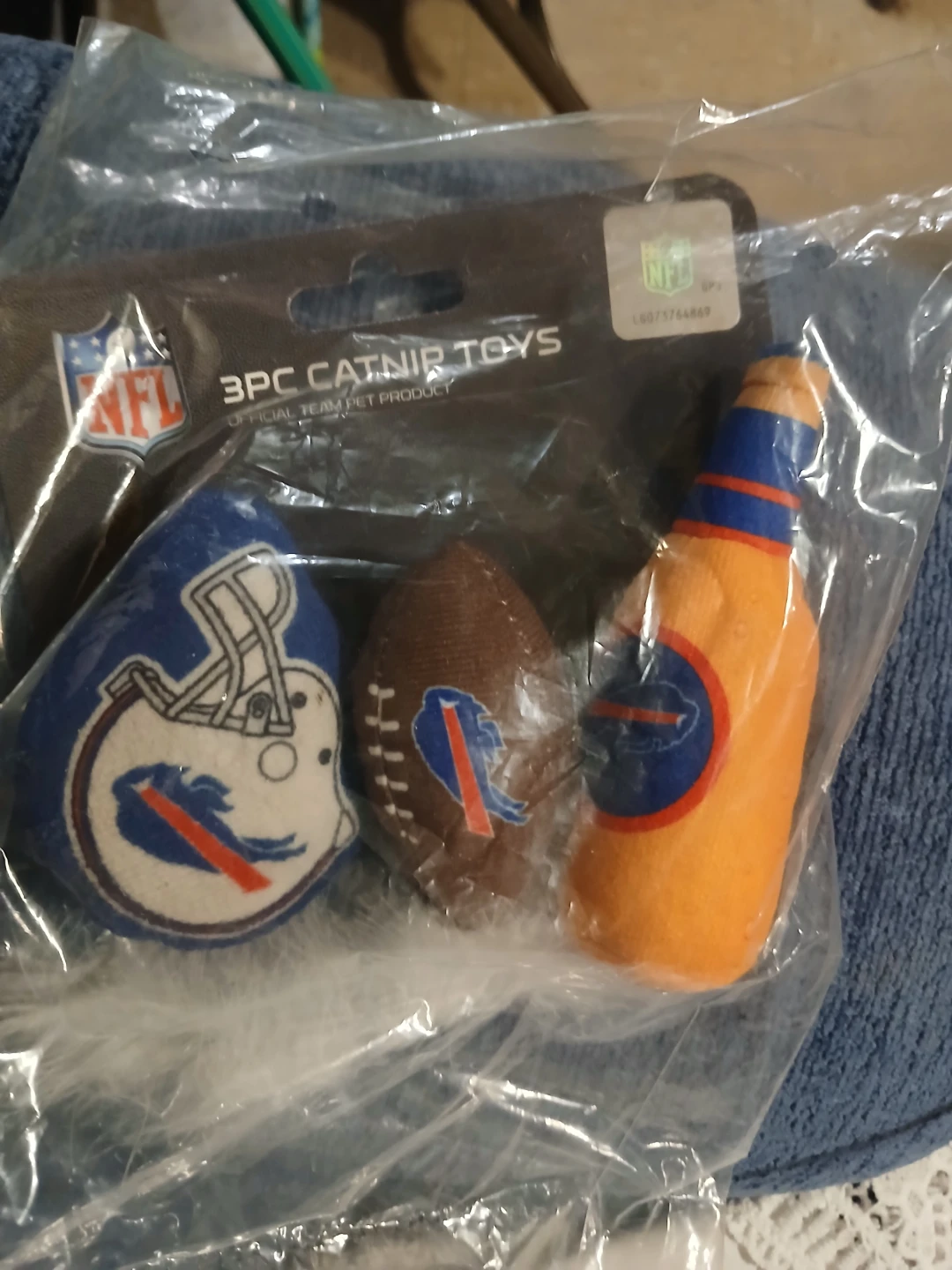 New NFL Buffalo Bills 3pc Catnip Toys - photo 2