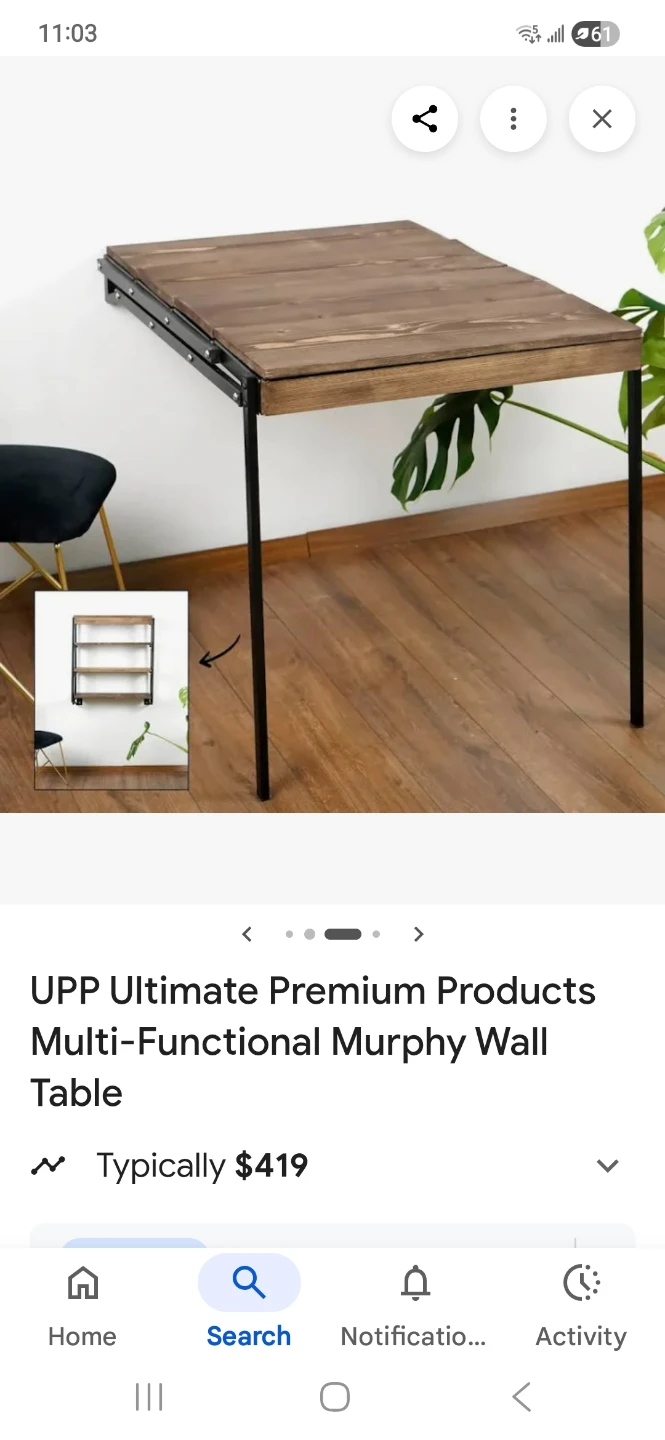 UPP Murphy Wall Table - Multi-Functional - photo 3