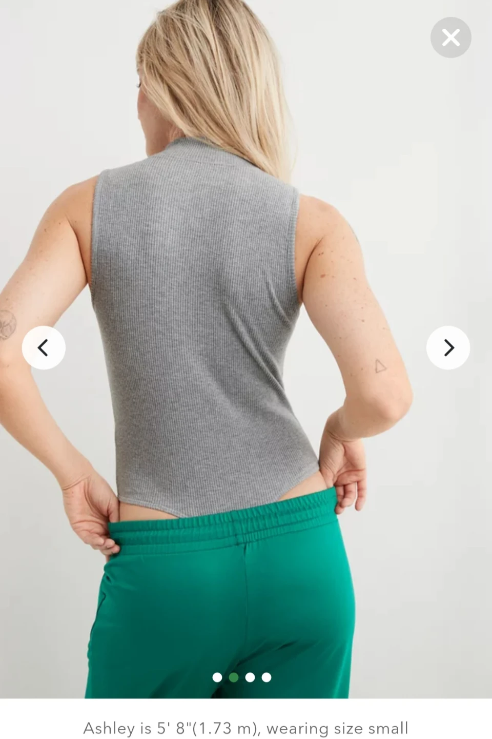 Aerie Ribbed Mock Neck Bodysuit - Size Med - photo 2