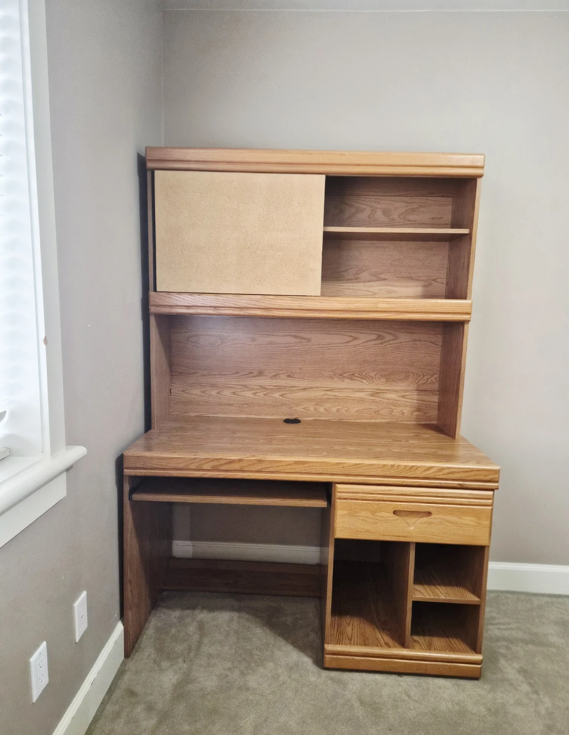 *FREE* Wooden Desk with Hutch - 52" Wide - photo 3