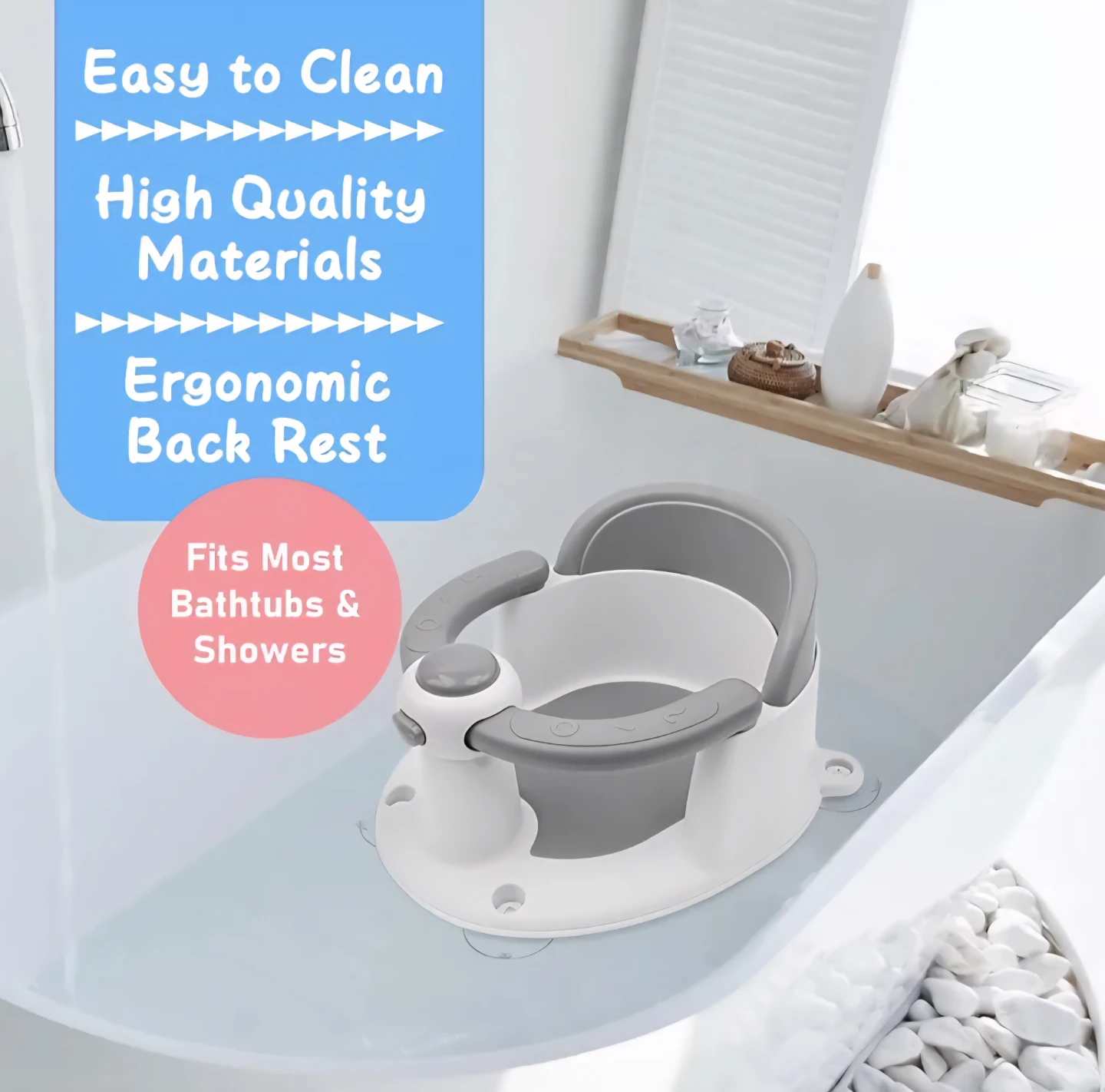 Baby Bath Seat Chair with Cup - photo 2