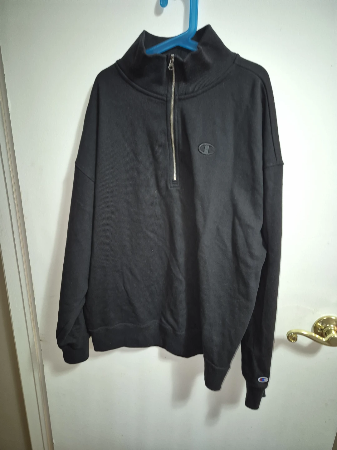 Champion Black 1/4 Zip Pullover - Size M