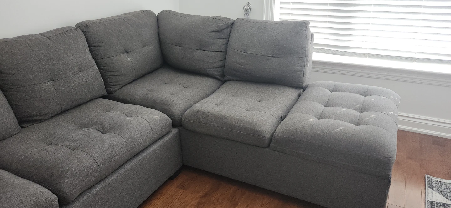 Grey Sectional Sofa (2 piece) with storage - photo 3