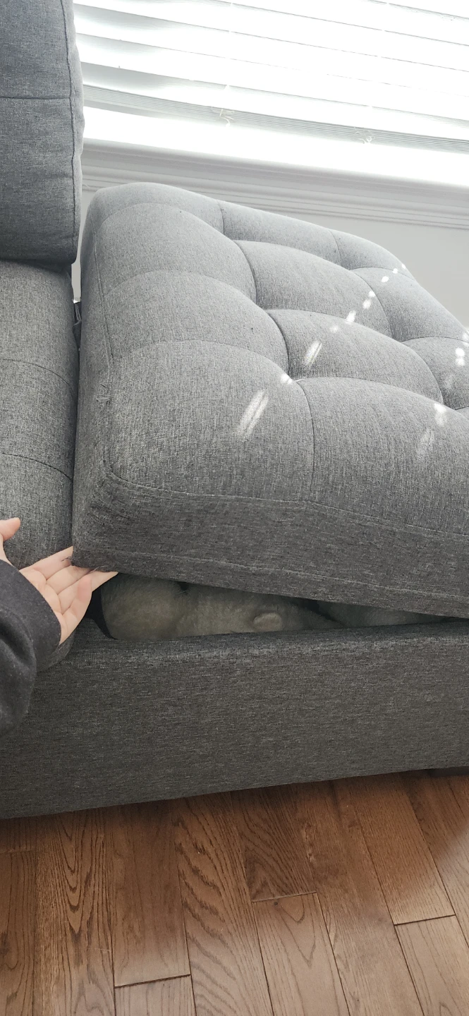 Grey Sectional Sofa (2 piece) with storage - photo 4