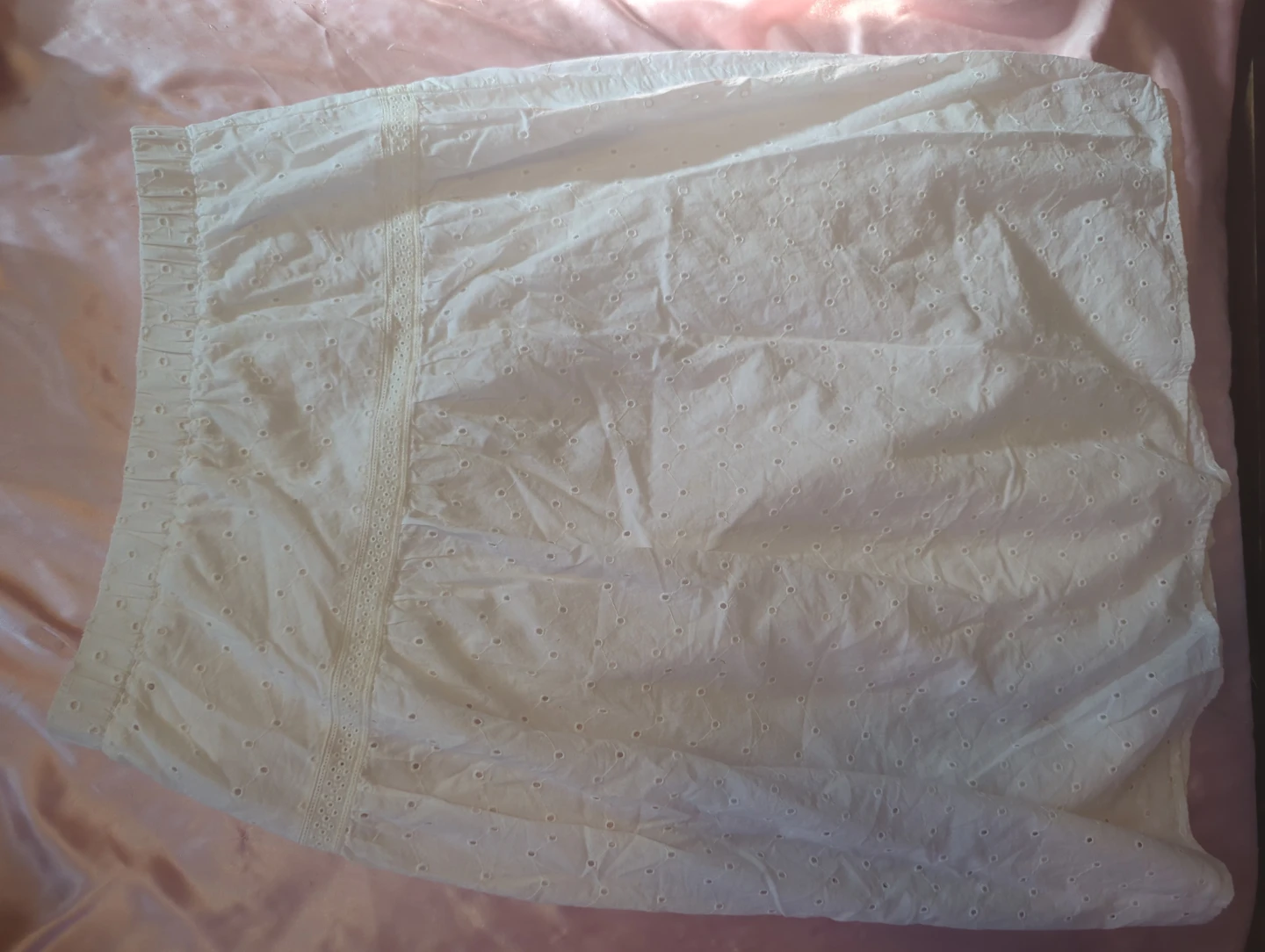 White Maxi Eyelet Skirt