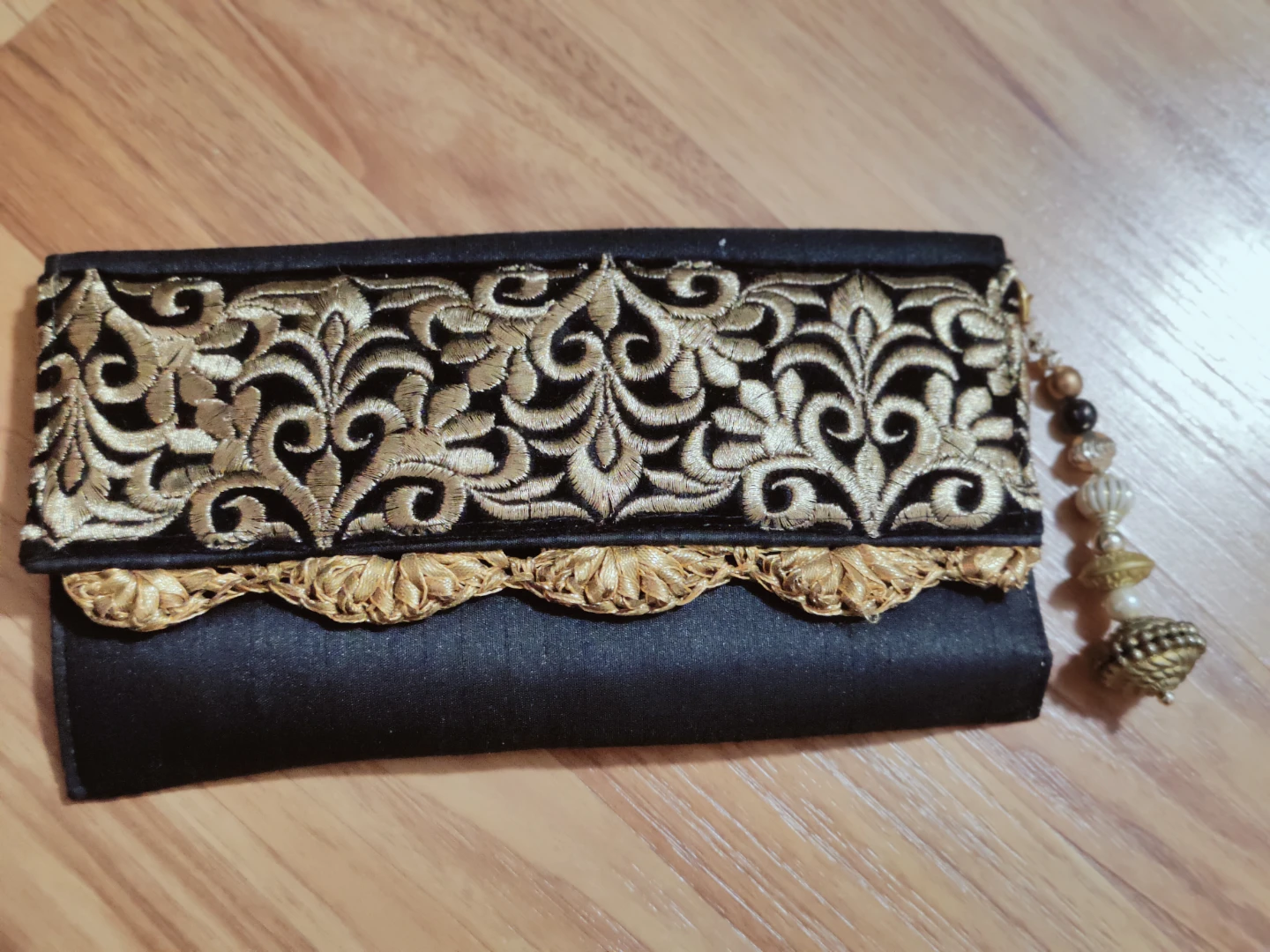 Elegant Black & Gold Clutch