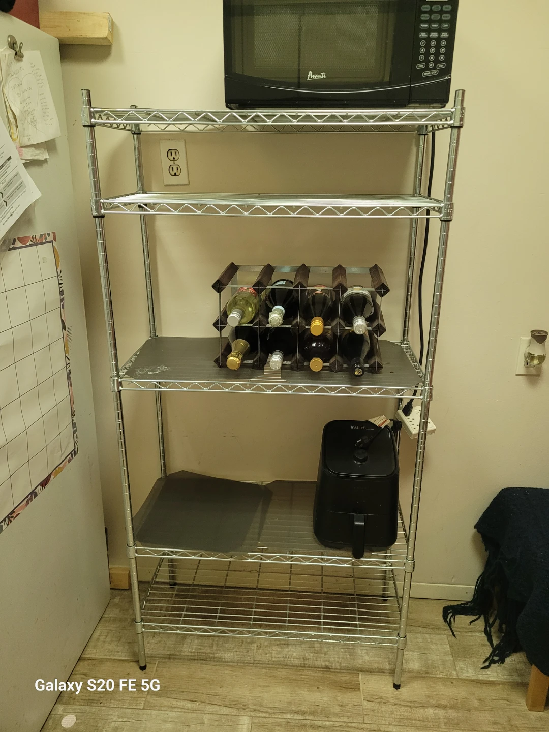 Chrome Metal Shelving Unit