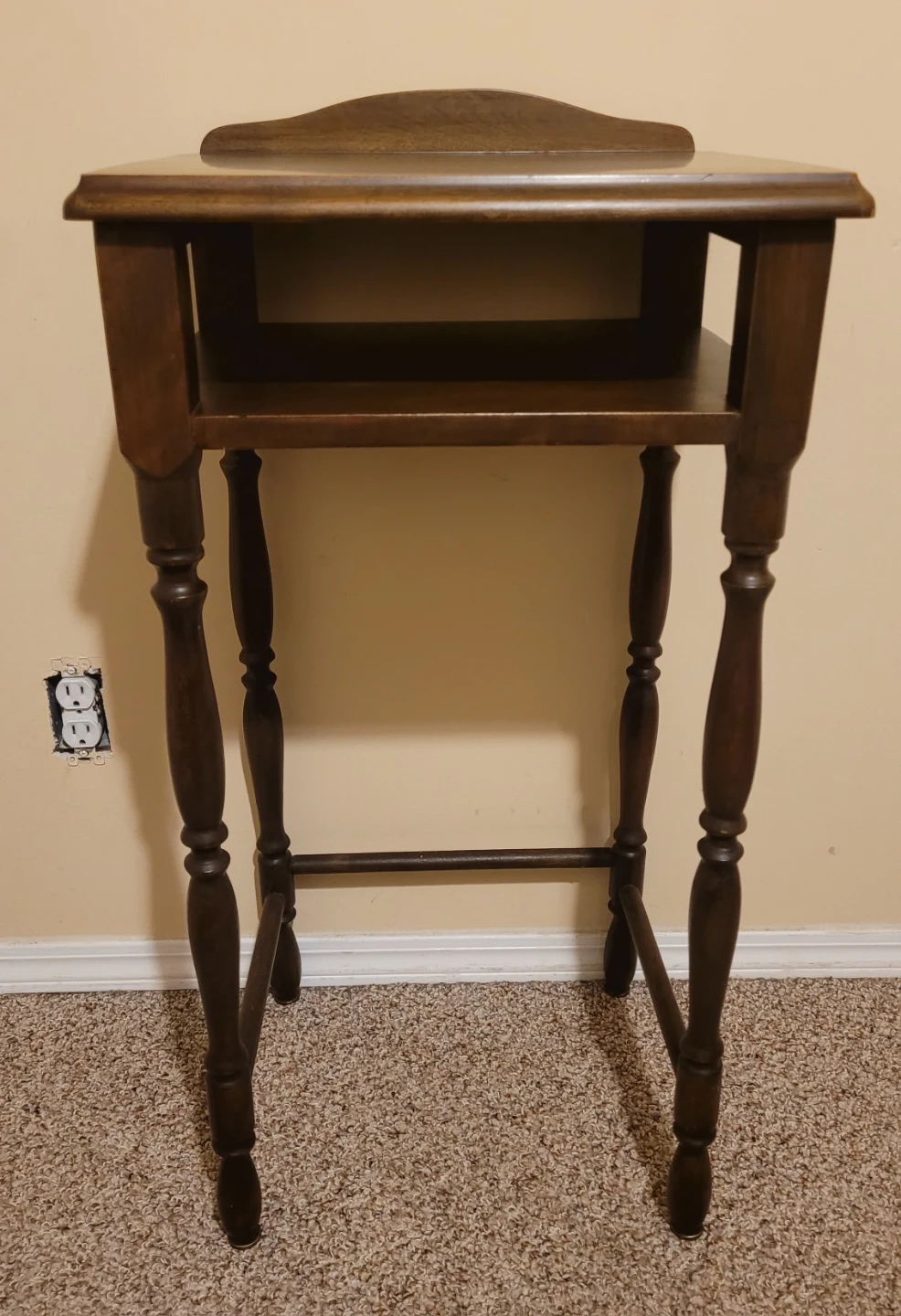 Antique Walnut Telephone Table - photo 4