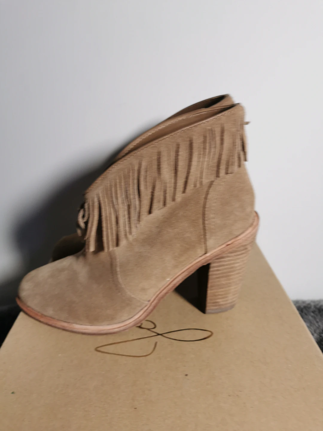 Joie Loren Fringe Suede Booties - Size 36 - photo 4