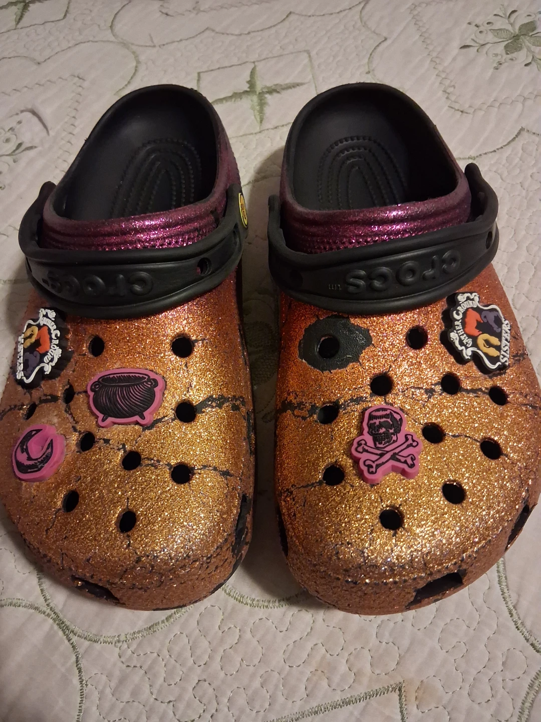 Crocs Glitter Clog Shoes Size w 8 = M 6 - photo 2