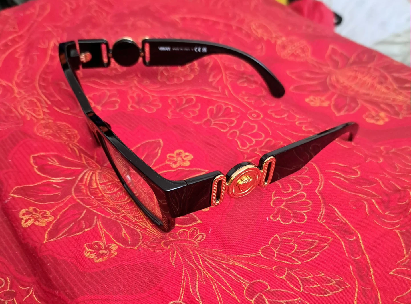 Versace Black Medusa Embellished Eyeglasses