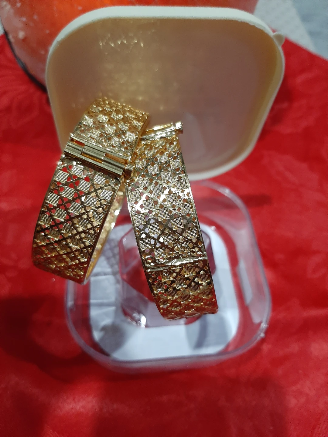 Gold Tone Bangle Bracelets (Set of 2) - photo 2
