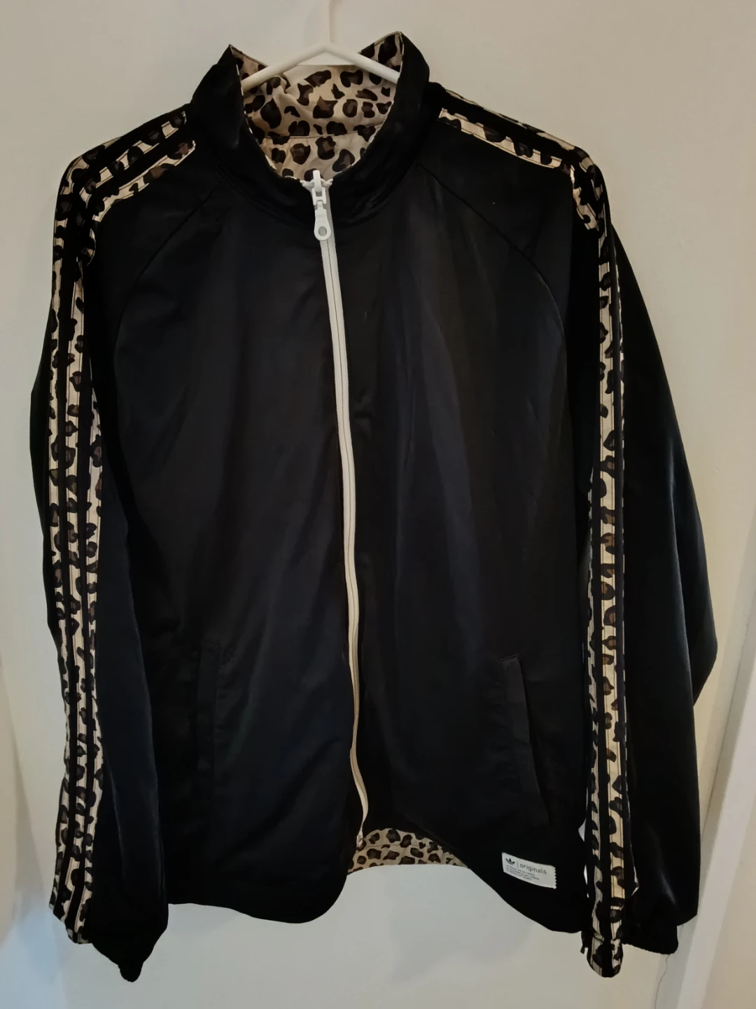 Adidas Originals Reversible Track Jacket Leopard Print Black - photo 3