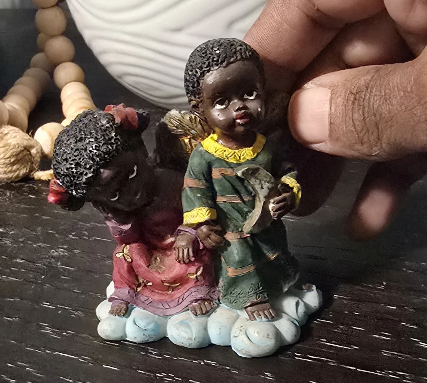 🥕Cherub Figurine African American Duo🥕 - photo 4