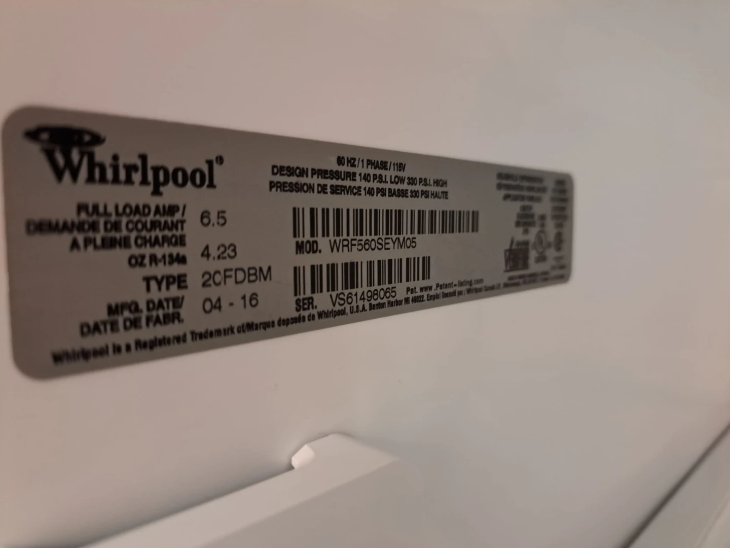 Whirlpool WRF560SEYM05 Refrigerator - photo 5