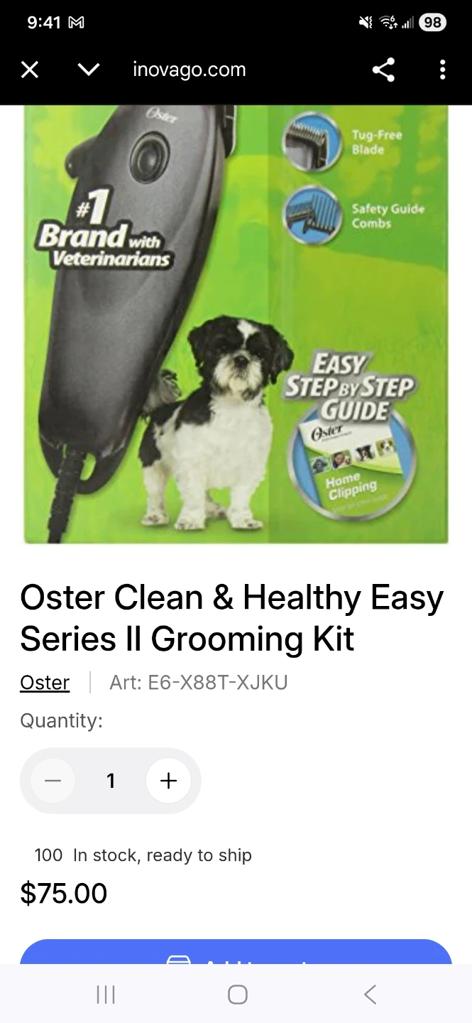 Oster Easy Series Pet Grooming Kit - Brand New - photo 5