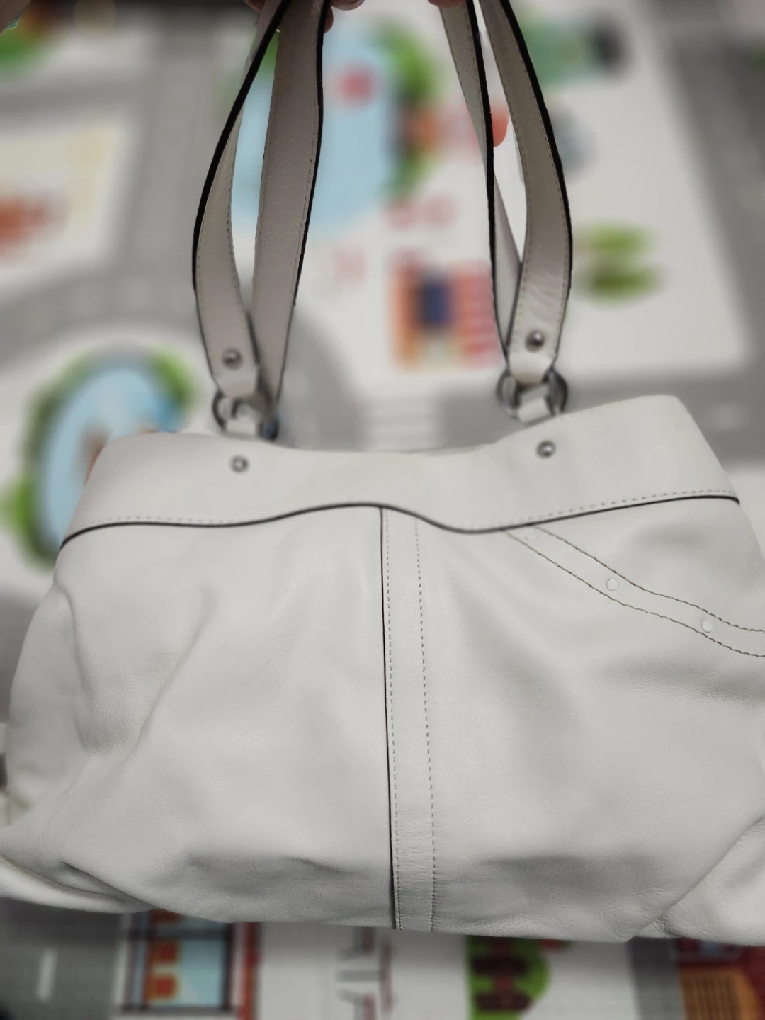 Coach White Leather Tote Bag - photo 2