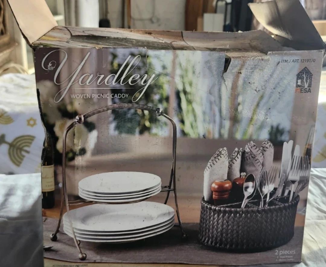 Yardley Woven Picnic Caddy - 2 Piece Set - photo 2