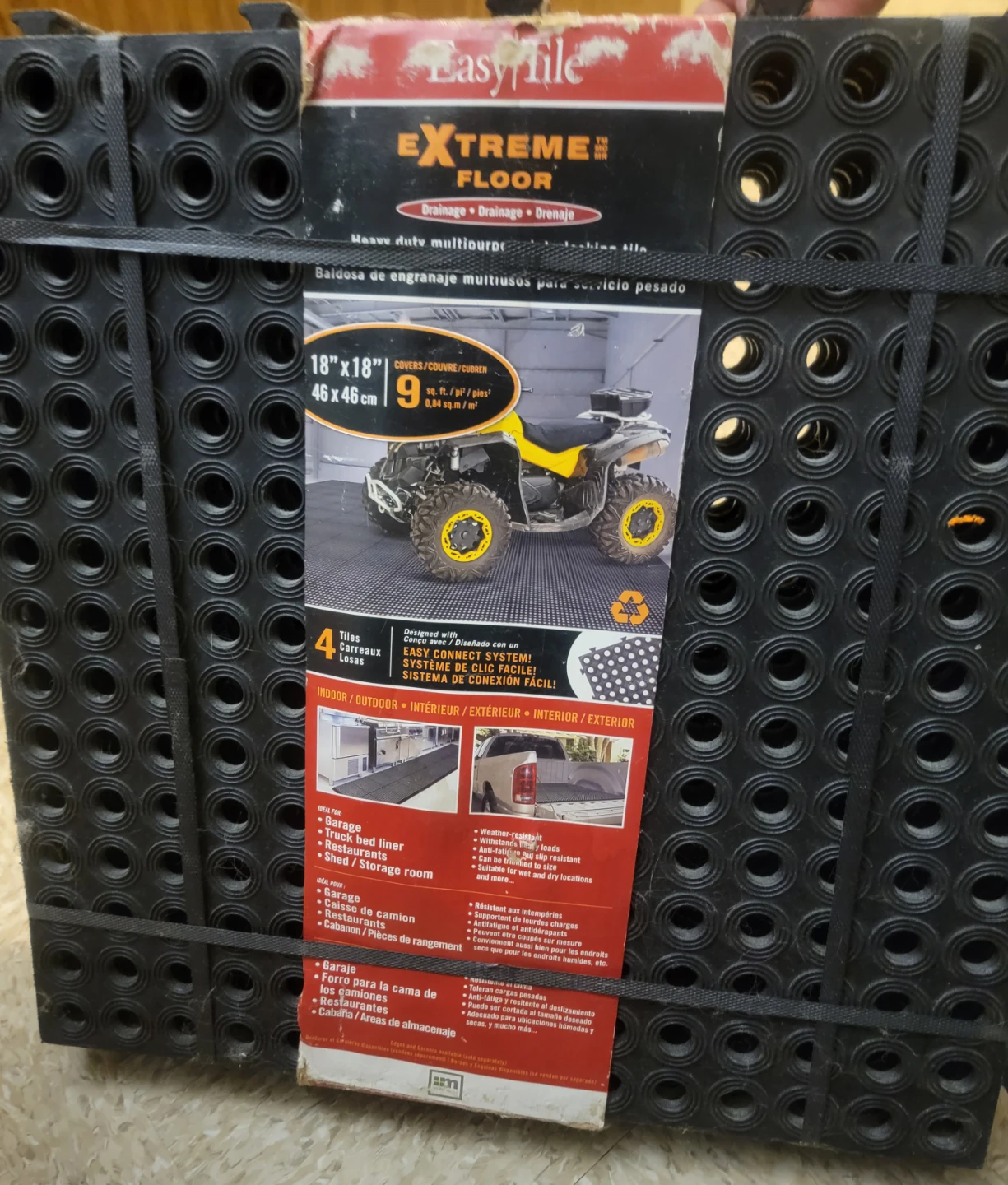 Easy Tile Extreme Floor Heavy Duty Drainage Tiles (9 sq ft)