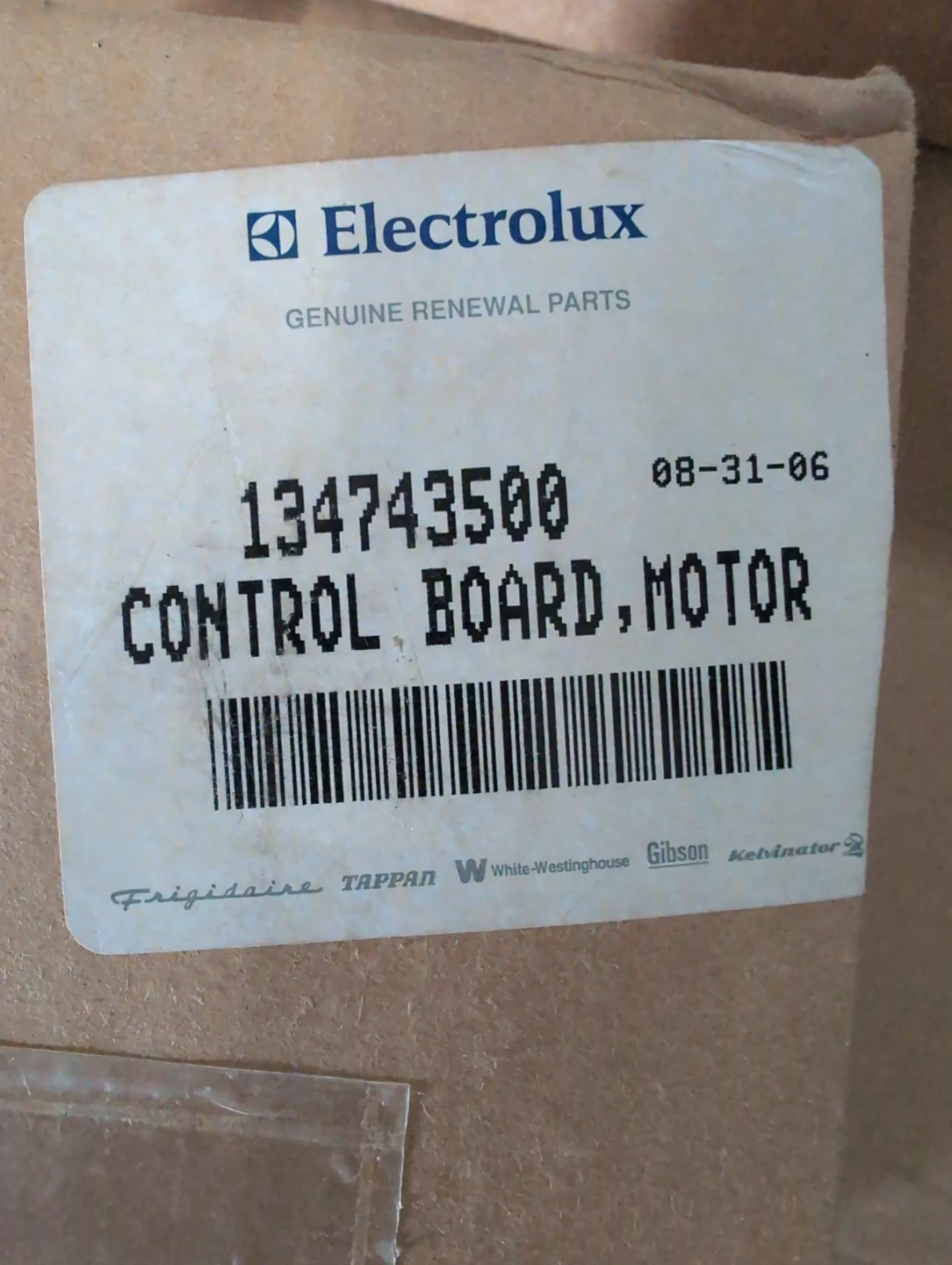 Electrolux Control Board Motor 134743500