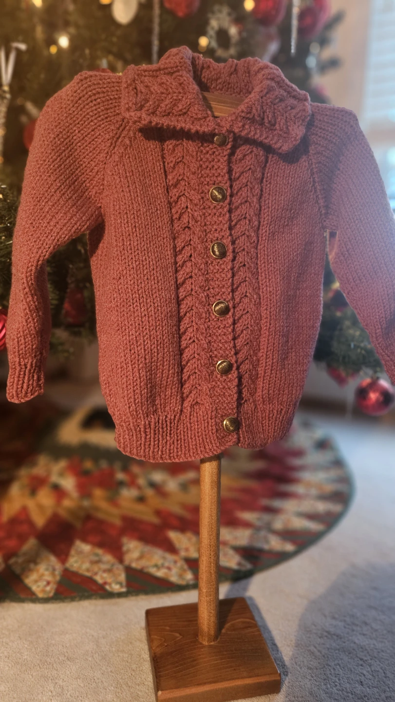 Hand-Knit Children's Cardigan - photo 5