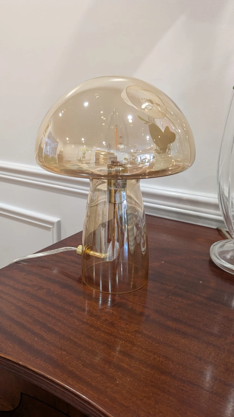 Mushroom Fungo Style Table Lamp, Glass - photo 2