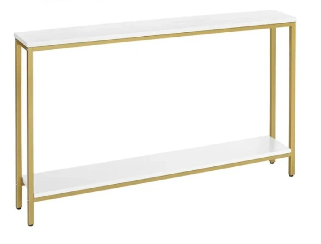 White and Gold Console Table - photo 3