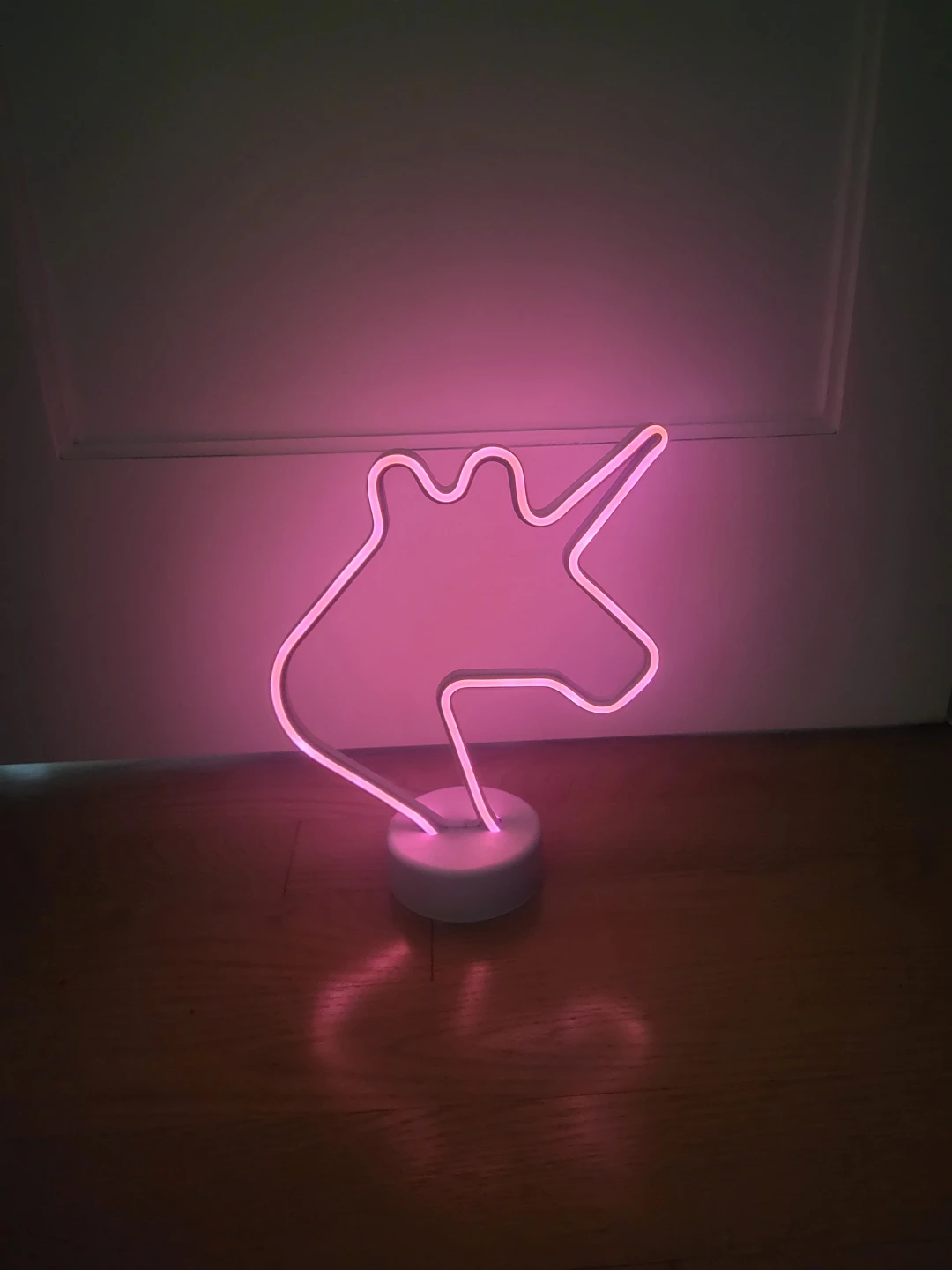 Cordless Pink Unicorn Neon Light