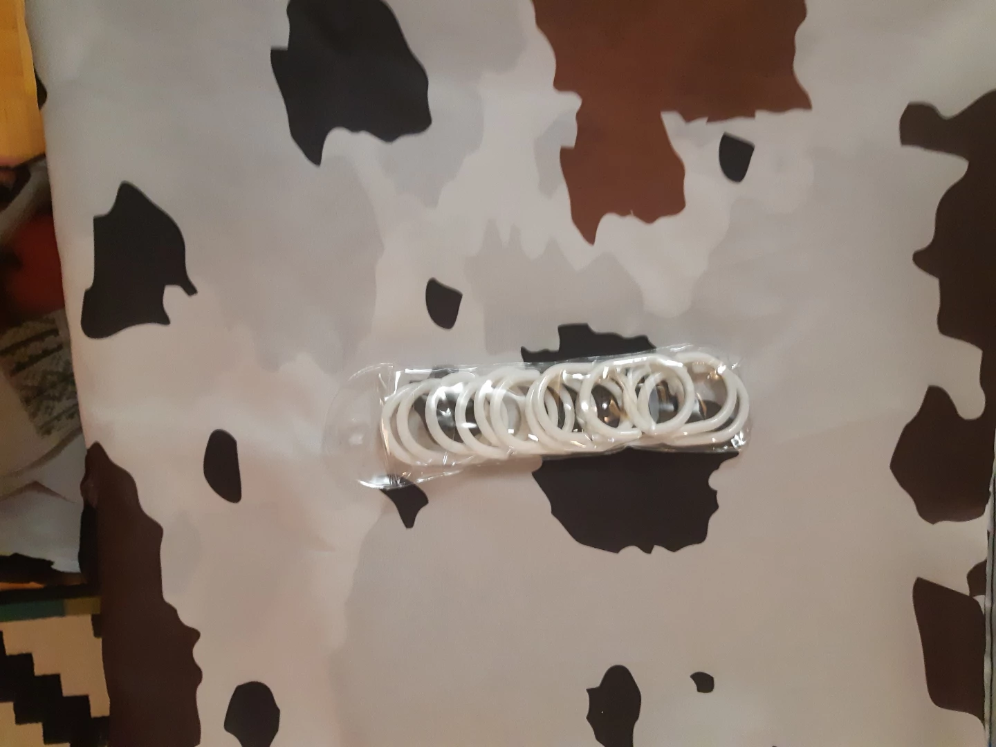 Cow Print fabri  Shower Curtain with Rings - New - photo 2