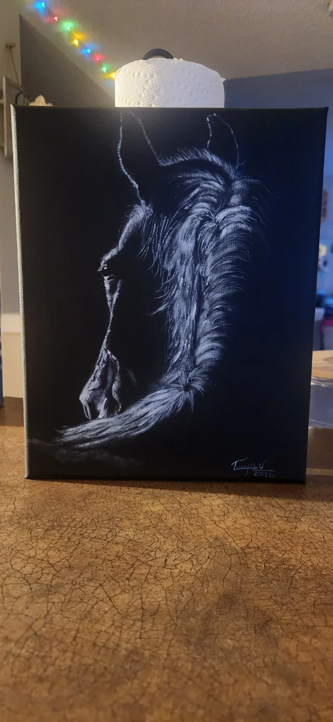 Horse Portrait Art on Canvas