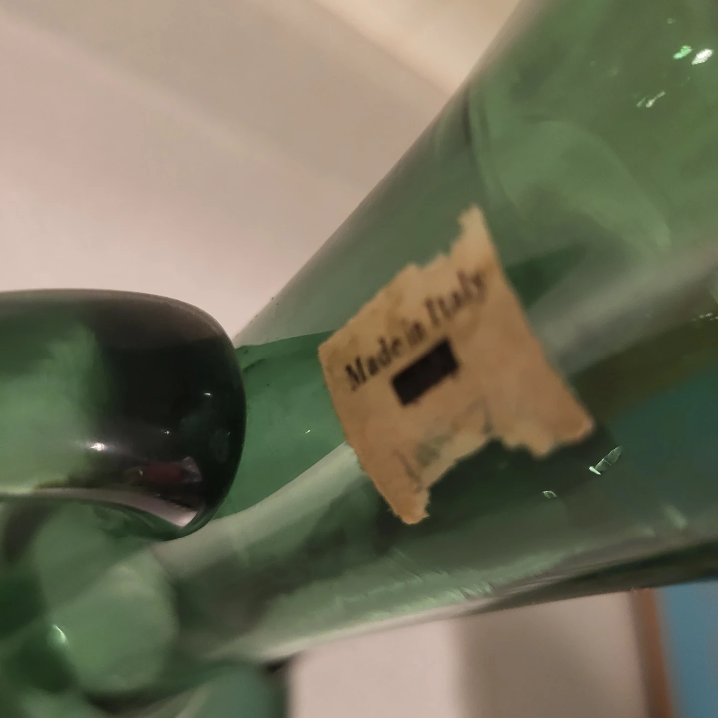 Green Glass Vase with Handles - Made in Italy - photo 4
