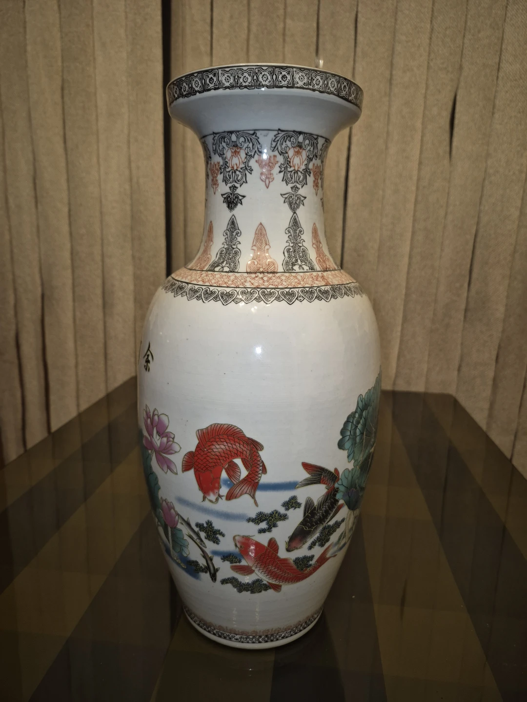 Decorative Ceramic Vase with Koi Fish Design - photo 4