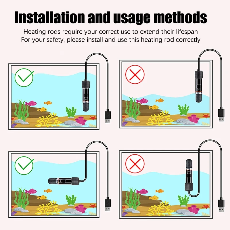 USB 10W Aquarium Fish Tank Heater - photo 5