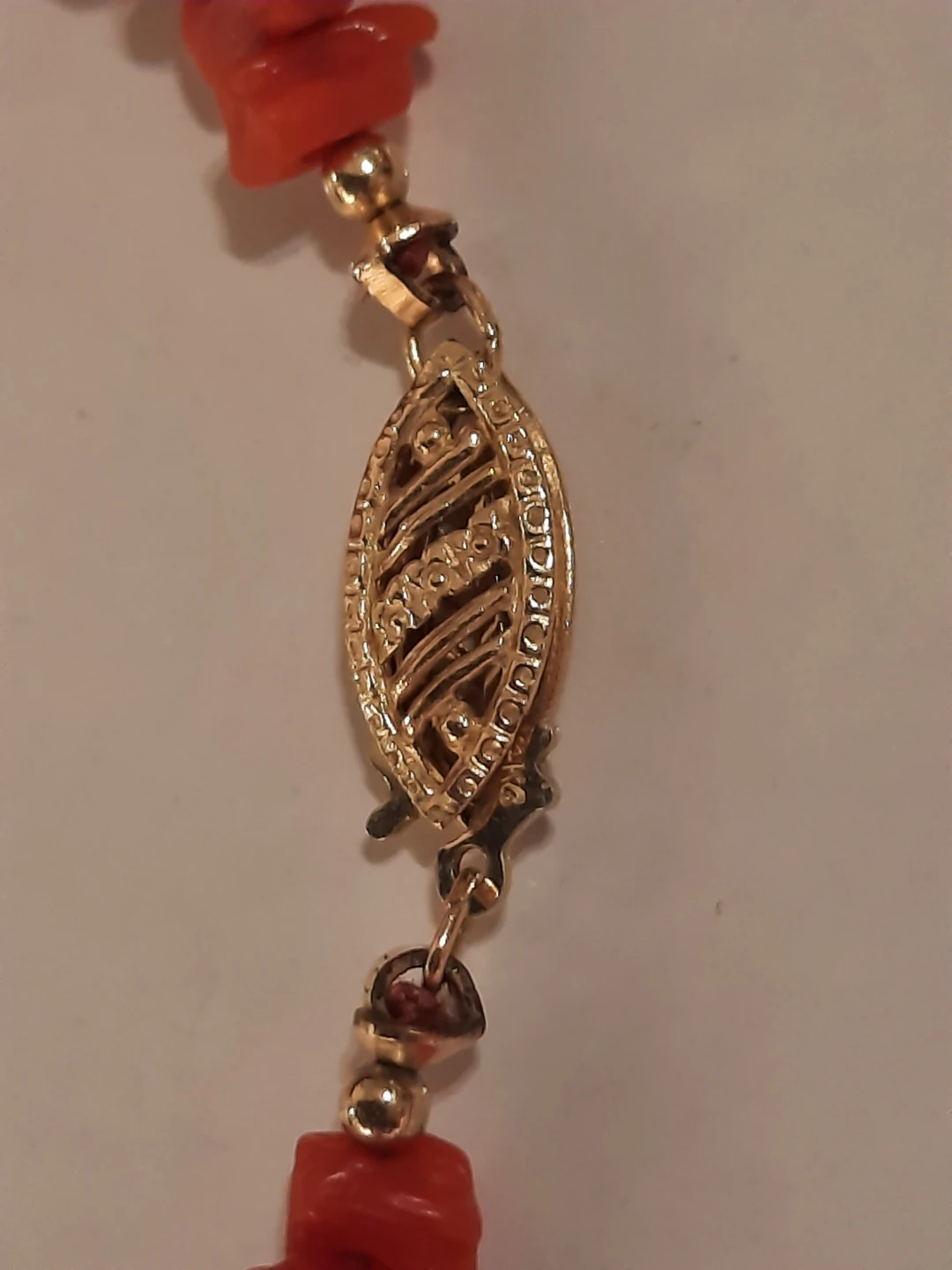 14K solid  Gold Coral Branch Necklace - photo 5