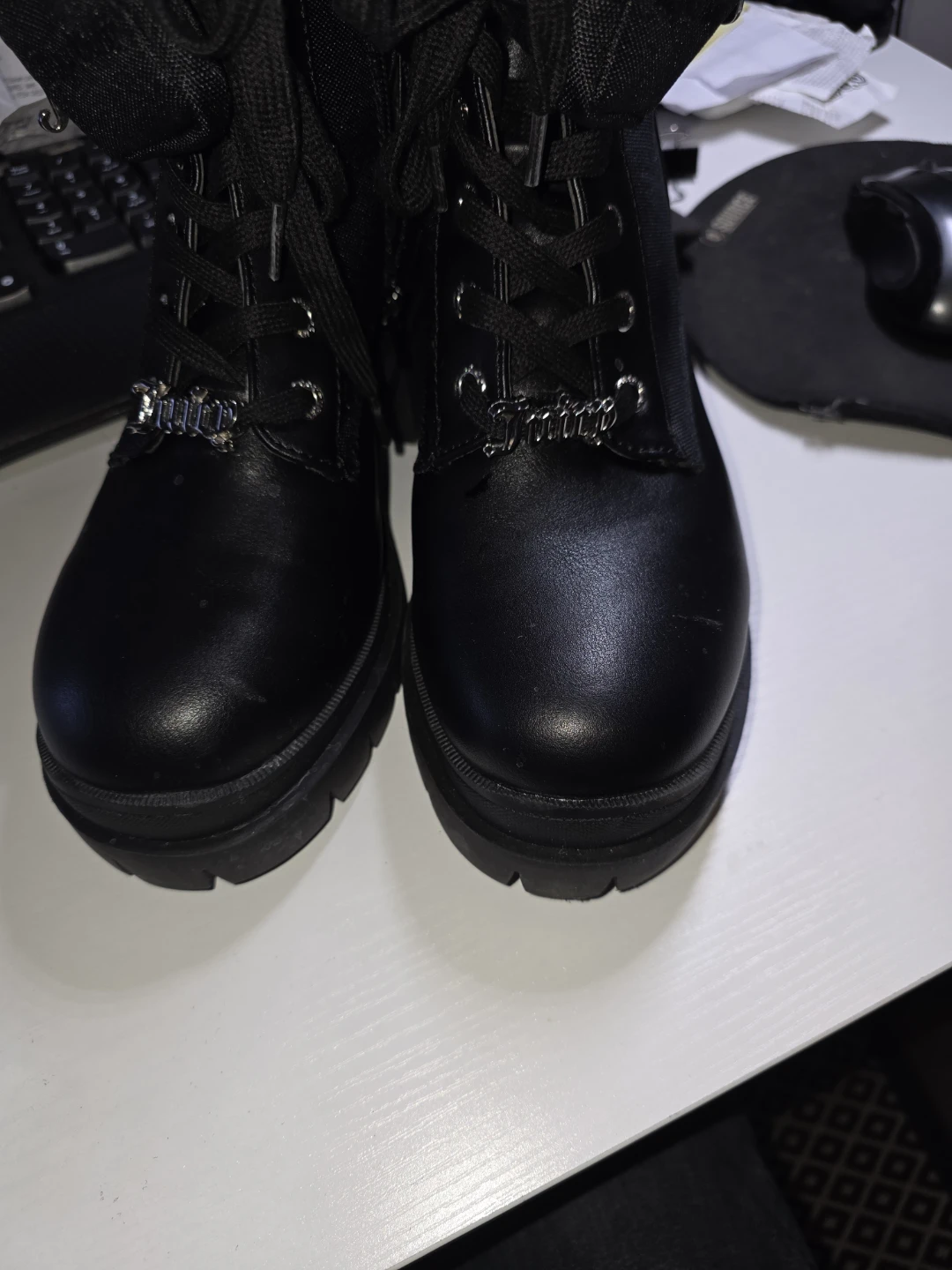 Juicy Couture Black Combat Boots - photo 4