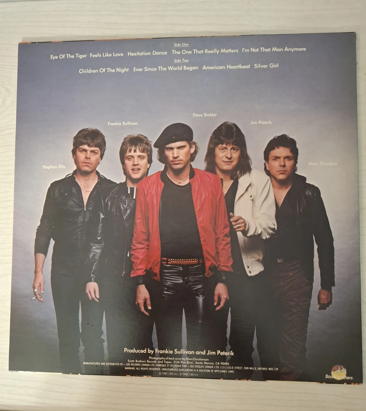 Survivor Eye of the Tiger Vinyl Record Album - photo 2