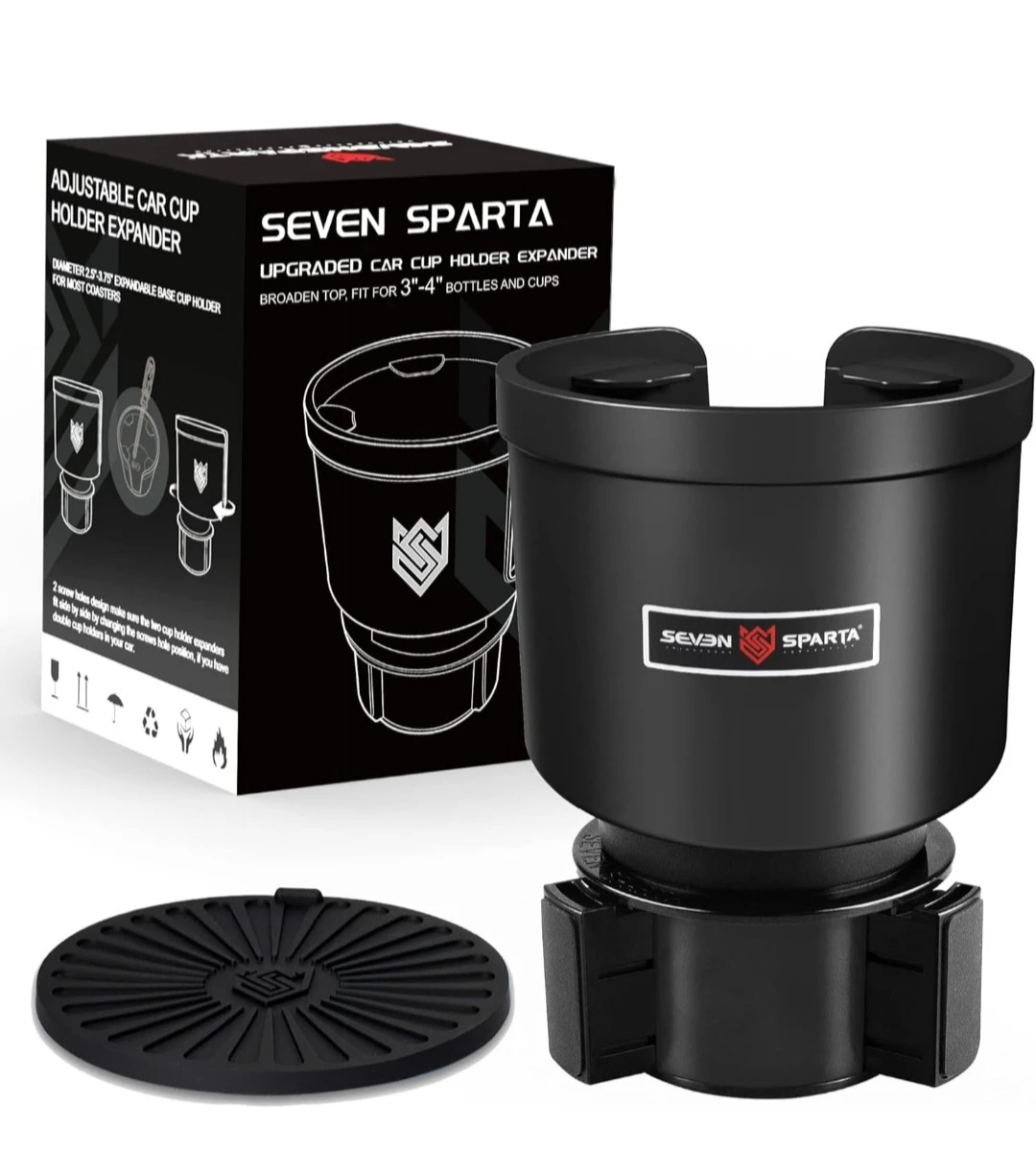 Upgraded Car Cup Holder Expander Adapter with Offset Adjus...