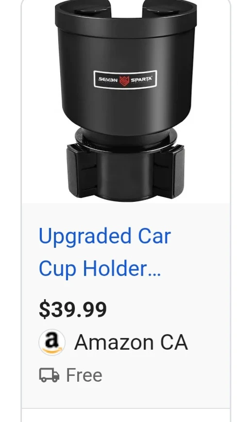Upgraded Car Cup Holder Expander Adapter with Offset Adjus... - photo 2