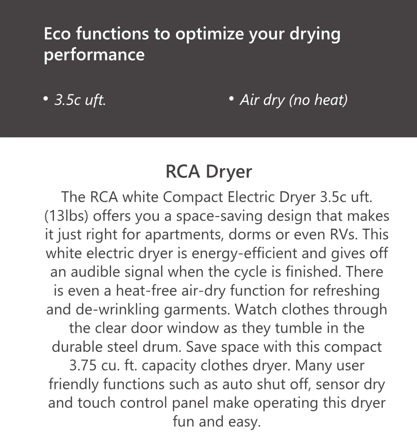 MOVING SALE: RCA Portable Electric Clothes Dryer - photo 4