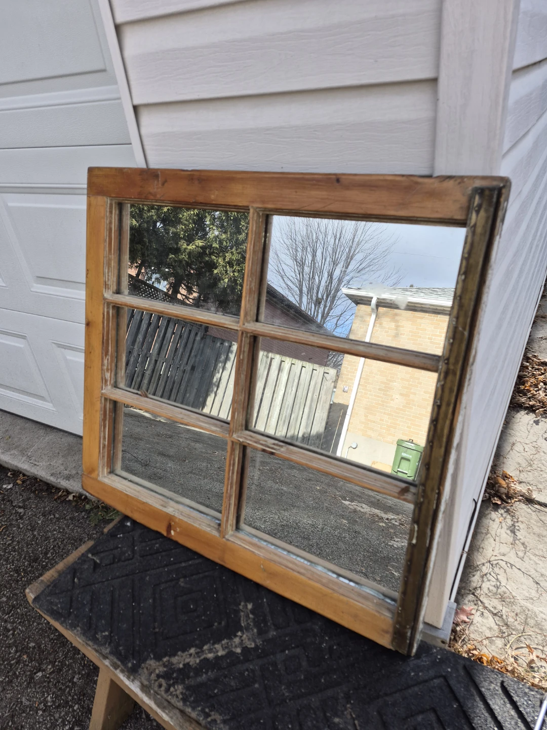 Wood Framed Mirror - 27" x 24" - photo 2