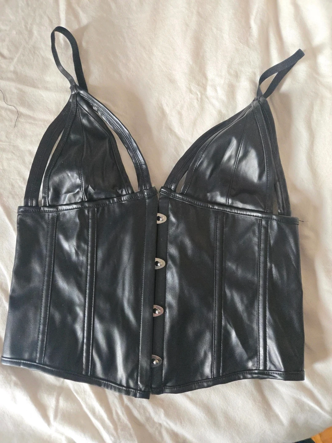 Faux leather Corset Top