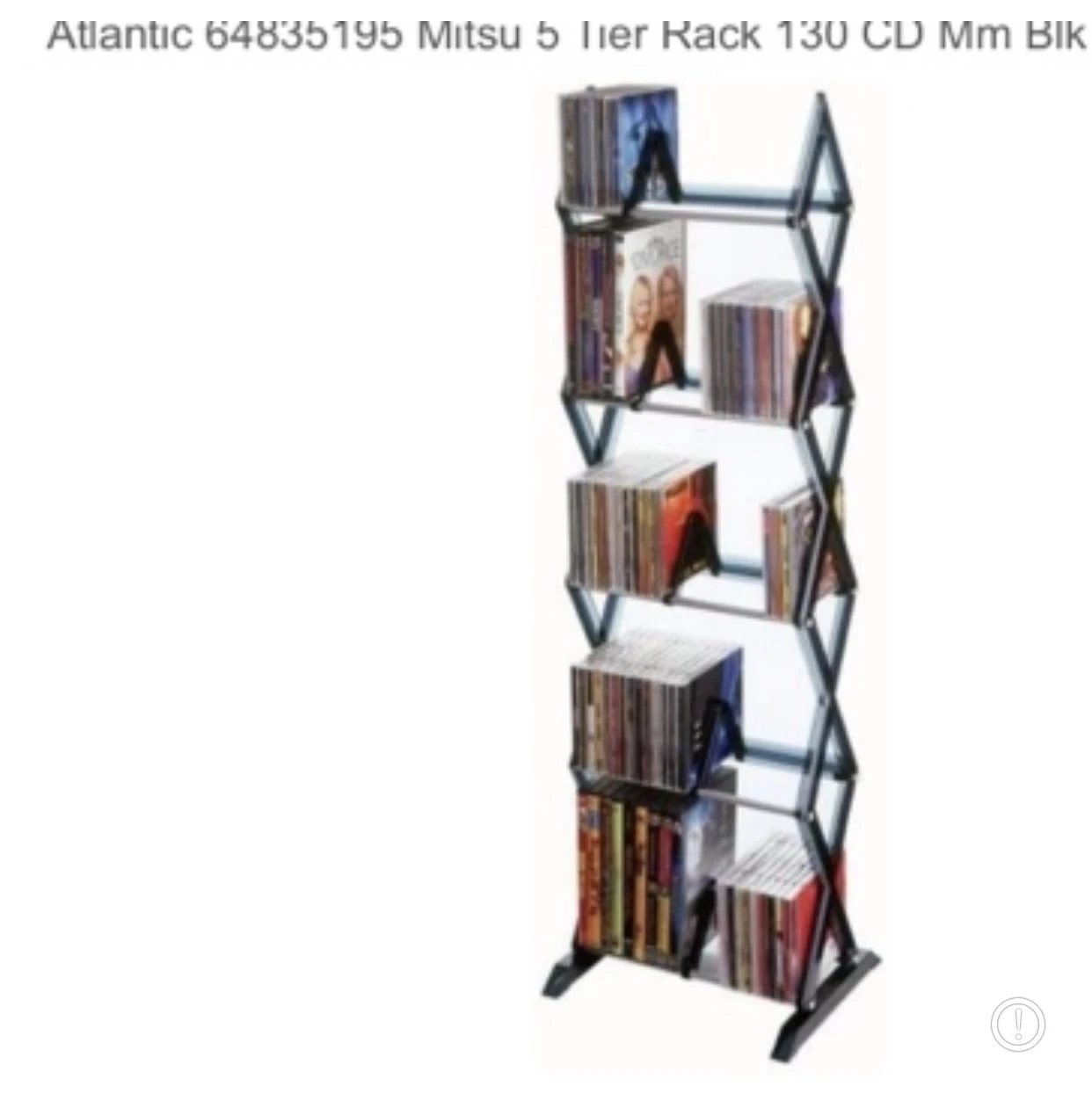 Atlantic Mitsu 5-Tier CD Rack - Black 🥕