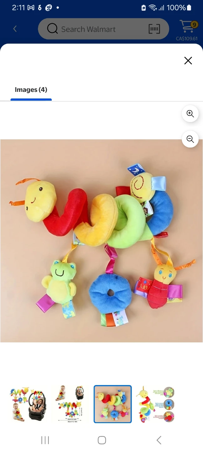 Stroller carseat hanging rattle tot - photo 2