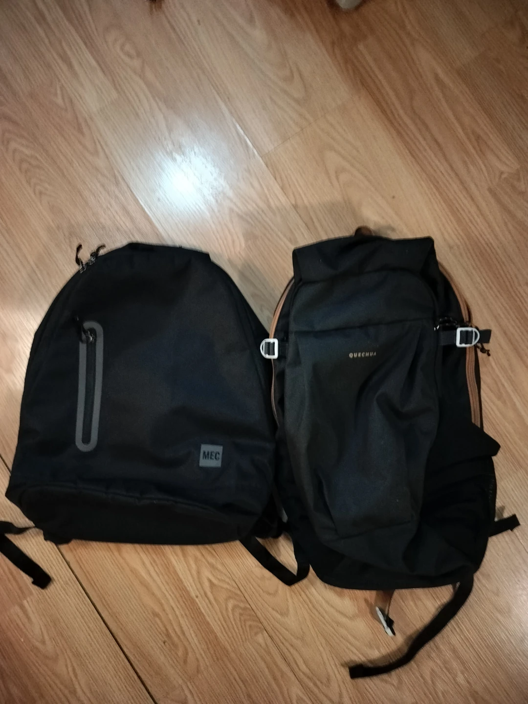 MEC & Quechua Backpacks - Black
