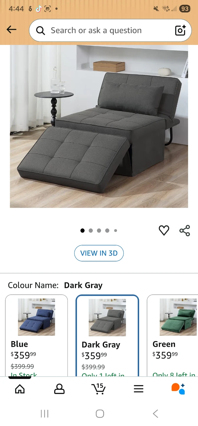 Convertible Sofa Bed Chair - photo 2