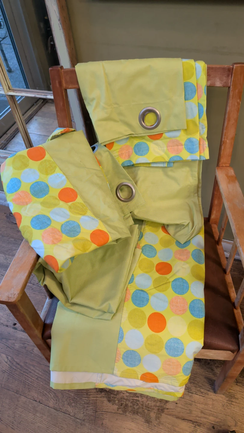 Ellery Homestyles Curtain Panel -  4 x Yellow/lime  & Polka Dot - photo 4