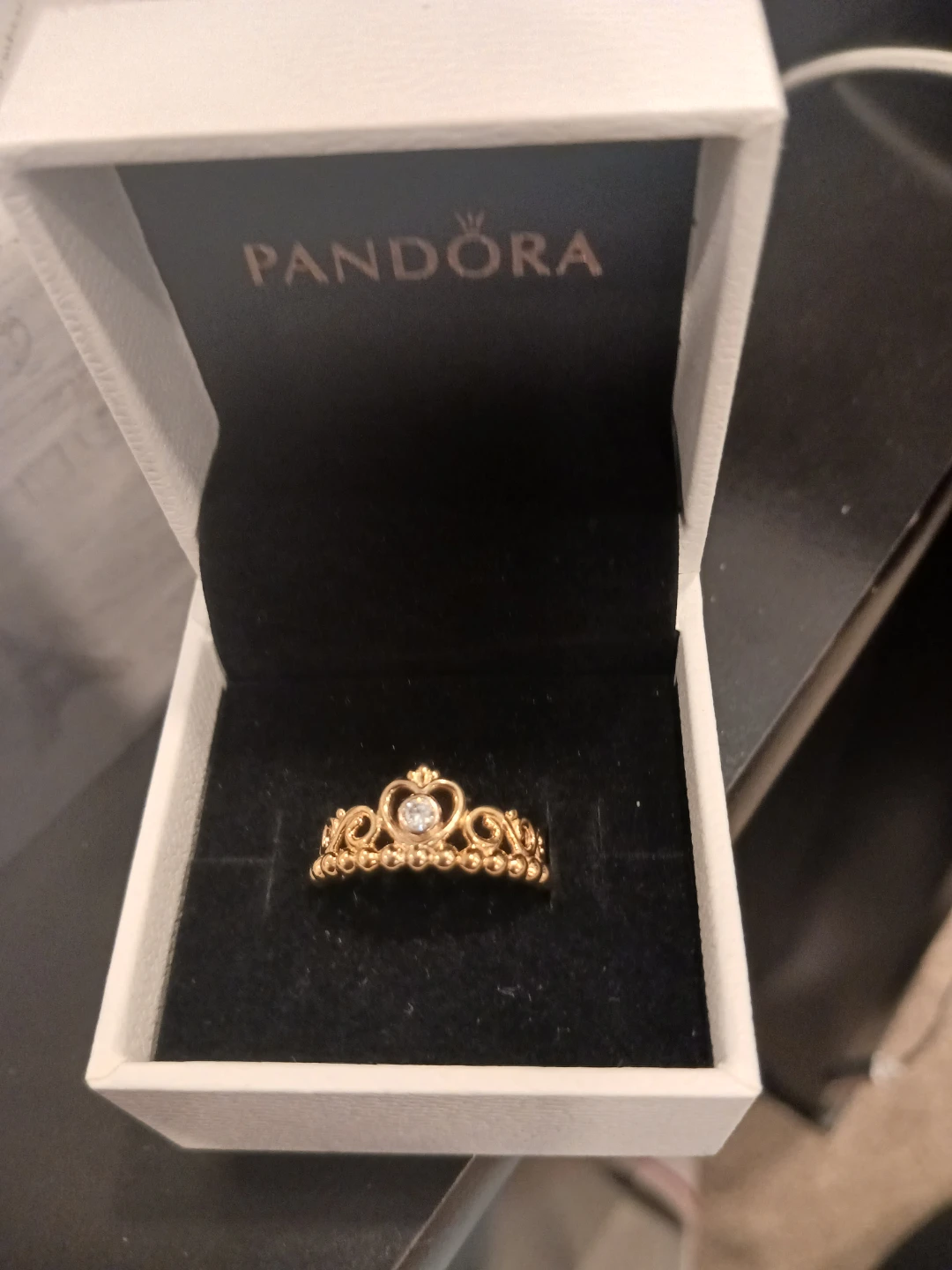 Pandora Tiara  Ring with Clear Stone