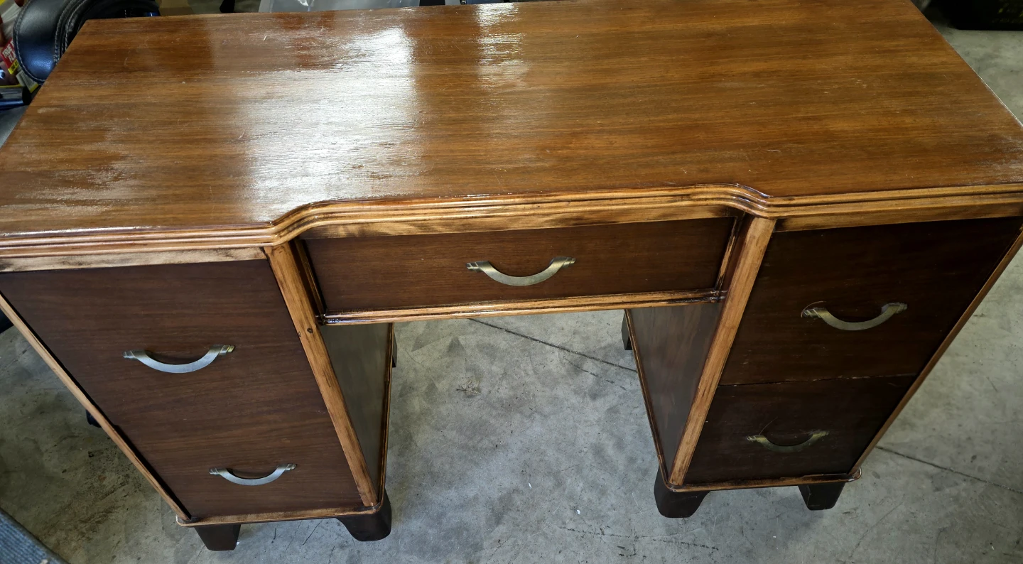 Vintage Wooden Desk - photo 2